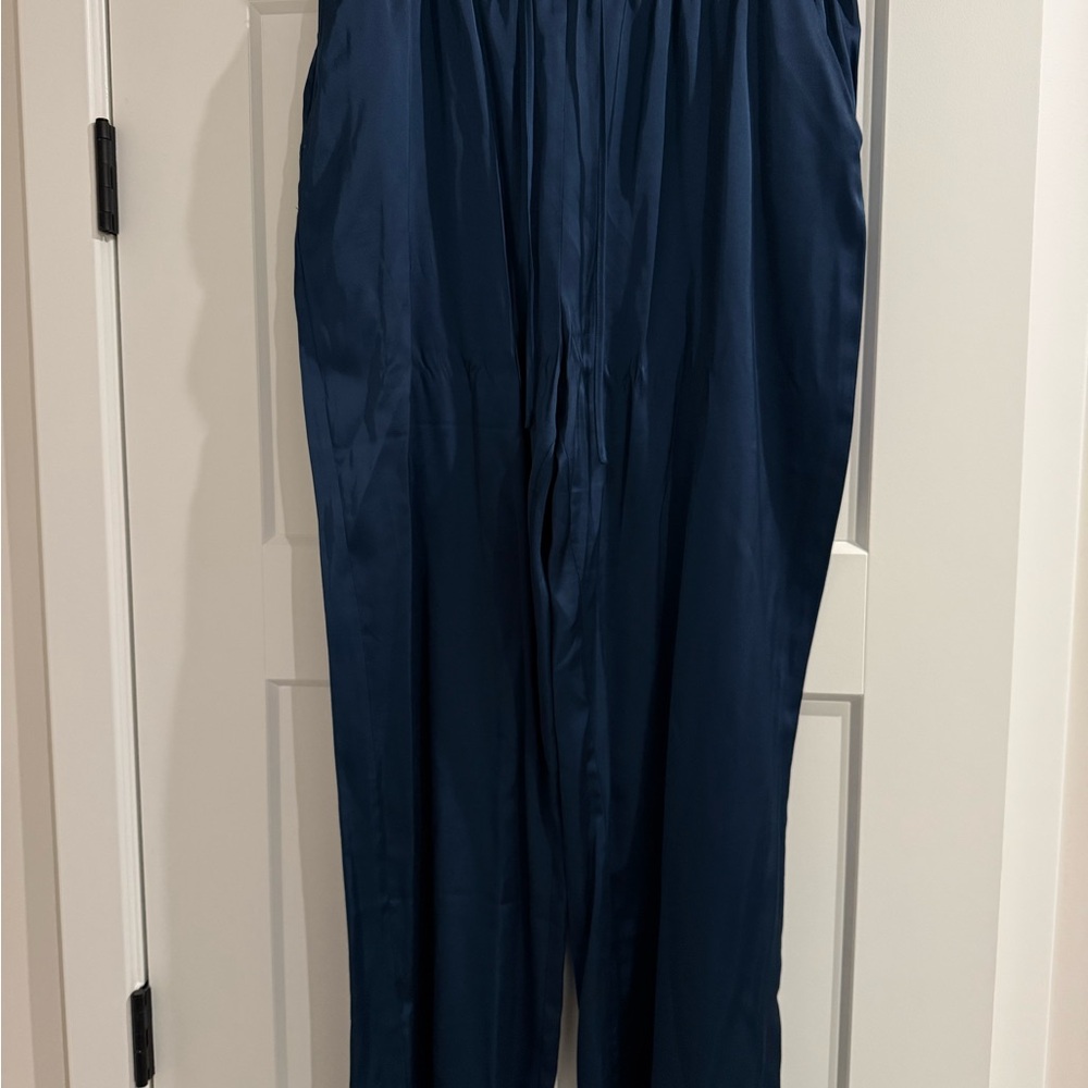 Abercrombie & Fitch Deep Blue Satin Pants